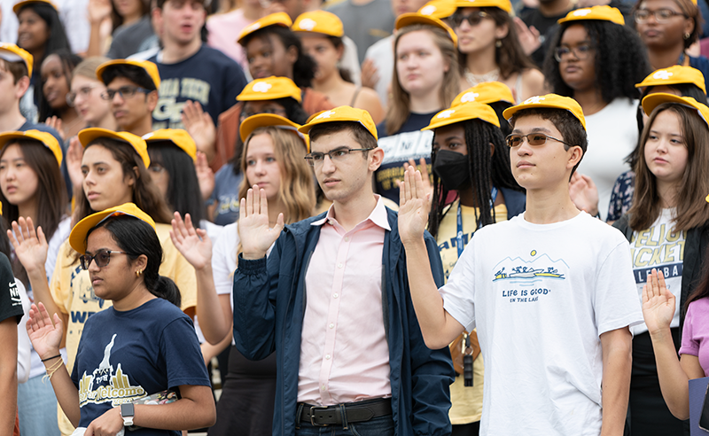 R.A.T.S. reciting the Honor Code during Convocation.