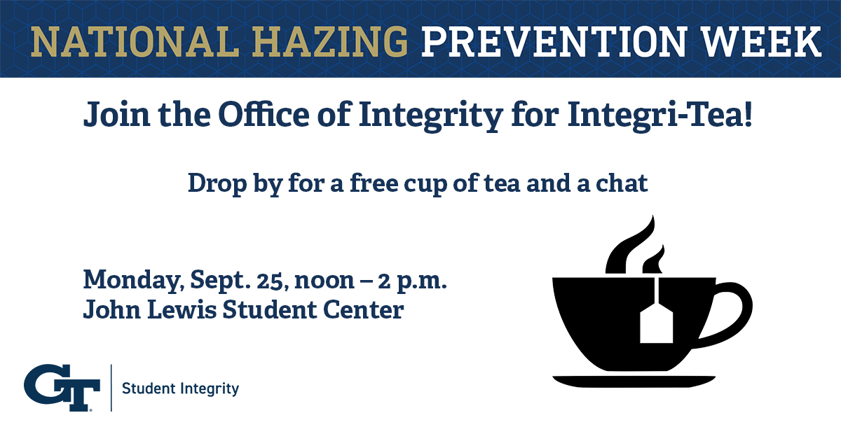 JOIN THE OFFICE OF INTEGRITY FOR INTEGRI-TEA